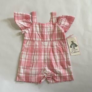 Rare Editions plaid romper